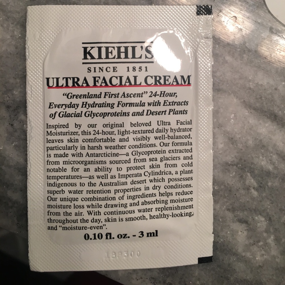 Kiehls ultra facial cream sample